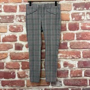 Gap Signature Skinny Ankle Pants Womens 4 Black White Houndstooth Plaid Trousers